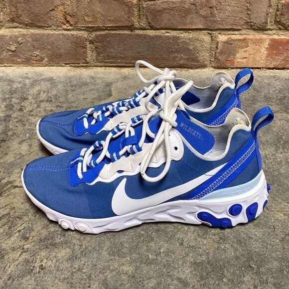Nike Royal Blue Kentucky Wildcats React Element 55 Sneakers Size 6.5 - Picture 4 of 12
